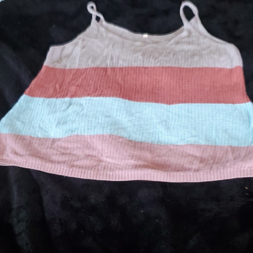 Striped Tank Top in Pink, Blue, and Red